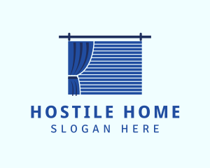 Home Decor Curtain Blinds logo design