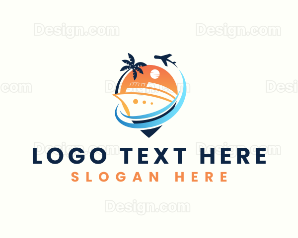 Plane Cruise Travel Logo