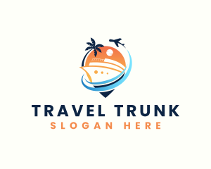 Plane Cruise Travel logo design