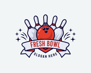 Bowling Alley Sports Tournament logo design
