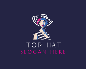 Pop Art Fashion Woman logo design