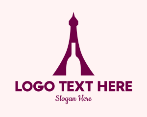 Paris Wine Bottle  logo