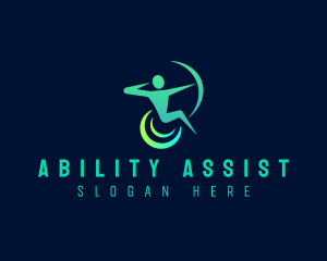 Archery Disability Paralympic  logo design