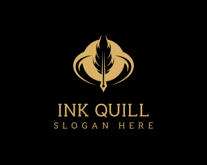 Quill Feather Writer logo design