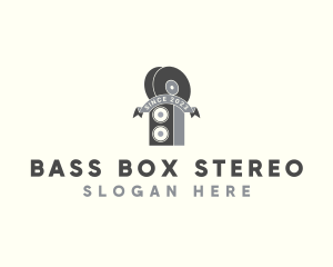 Stereo Speaker Music Vinyl logo design