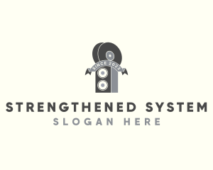 Stereo Speaker Music Vinyl logo design