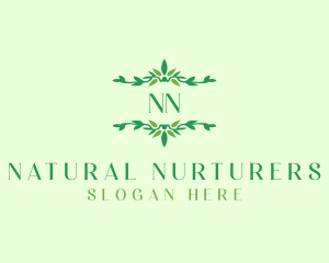 Leaf Natural Ornament  logo design