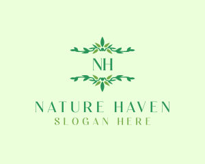 Leaf Natural Ornament  logo design