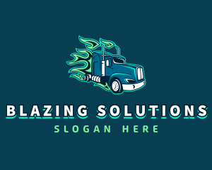 Blazing Truck Courier logo