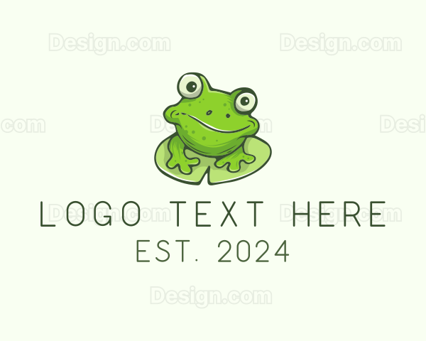 Green Frog Cartoon Logo