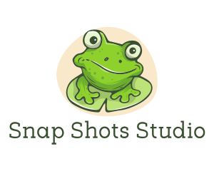 Green Frog Cartoon Logo