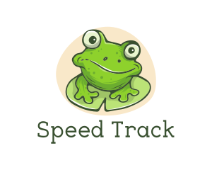 Green Frog Cartoon Logo
