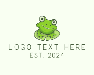 Green Frog Cartoon logo