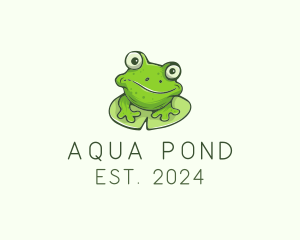 Green Frog Cartoon logo