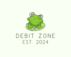 Green Frog Cartoon logo design