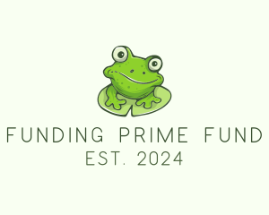 Green Frog Cartoon logo design