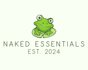 Green Frog Cartoon logo design