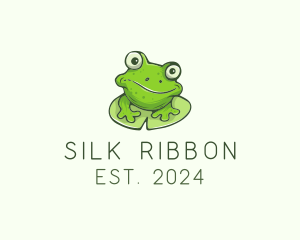 Green Frog Cartoon logo design