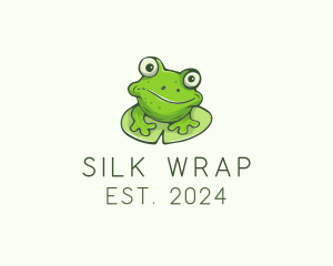 Green Frog Cartoon logo design