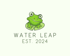 Green Frog Cartoon logo