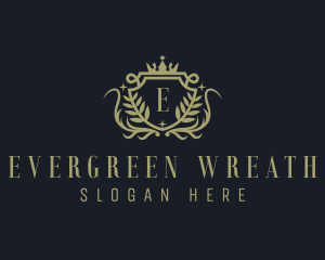 Wreath Regal Shield logo design