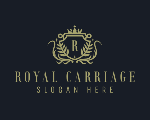 Wreath Regal Shield logo design