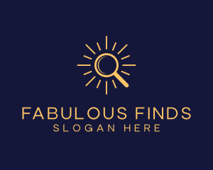 Sun Magnifying Glass  logo design