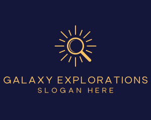 Sun Magnifying Glass  logo design