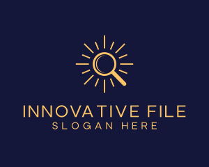 Sun Magnifying Glass  logo design