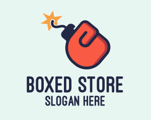 Boxing Glove Bomb logo design