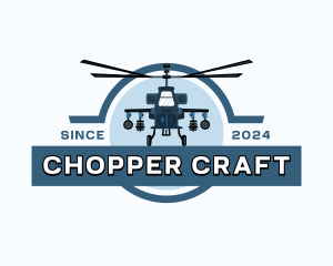 Army Helicopter Chopper logo design