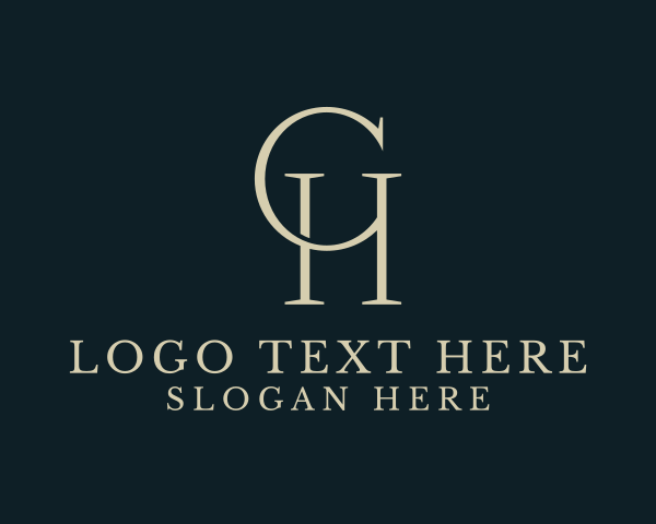 Letter Gh logo example 2