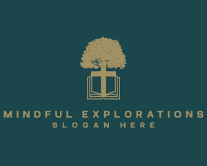 Religion Cross Tree logo
