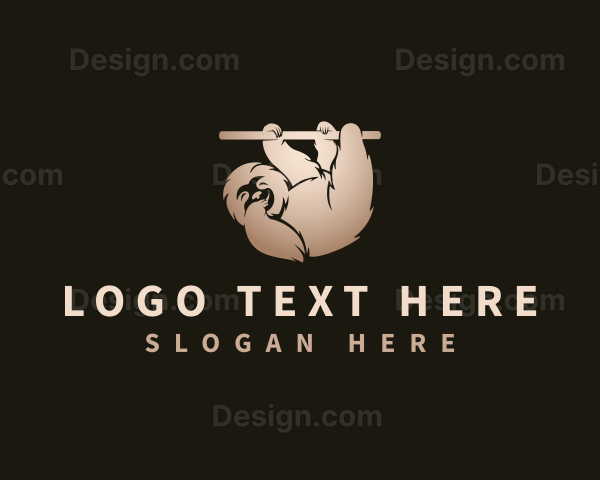 Sloth Animal Jungle Logo