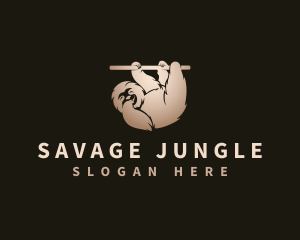 Sloth Animal Jungle logo design