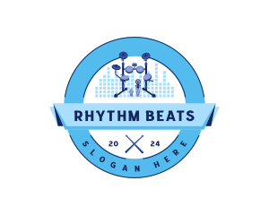 Musical Electronic Drums logo design