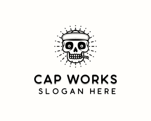 Skull Cap Cigarette logo design