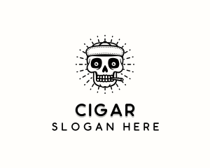 Skull Cap Cigarette logo design