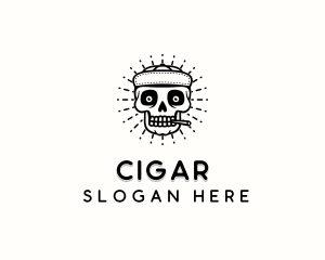 Skull Cap Cigarette logo design