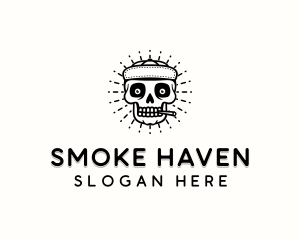 Skull Cap Cigarette logo design