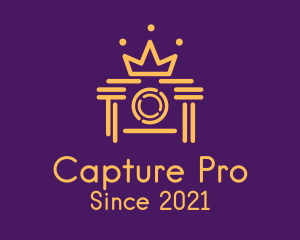 Camera Lens Crown logo design