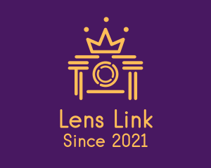 Camera Lens Crown logo design