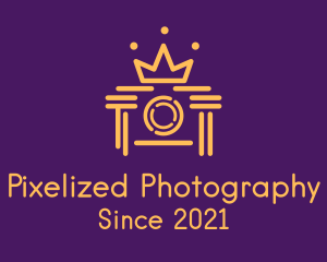 Camera Lens Crown logo design