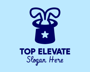 Top Hat Magic Bunny logo design