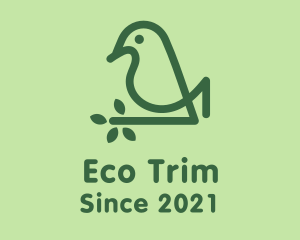 Monoline Eco Bird logo design