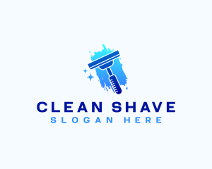 Squeegee Wiper Cleaning logo design