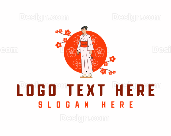 Japanese Kimono Clothing Logo