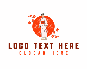 Japanese Kimono Clothing logo