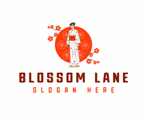 Japanese Kimono Clothing logo design