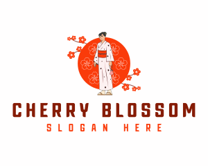 Japanese Kimono Clothing logo design